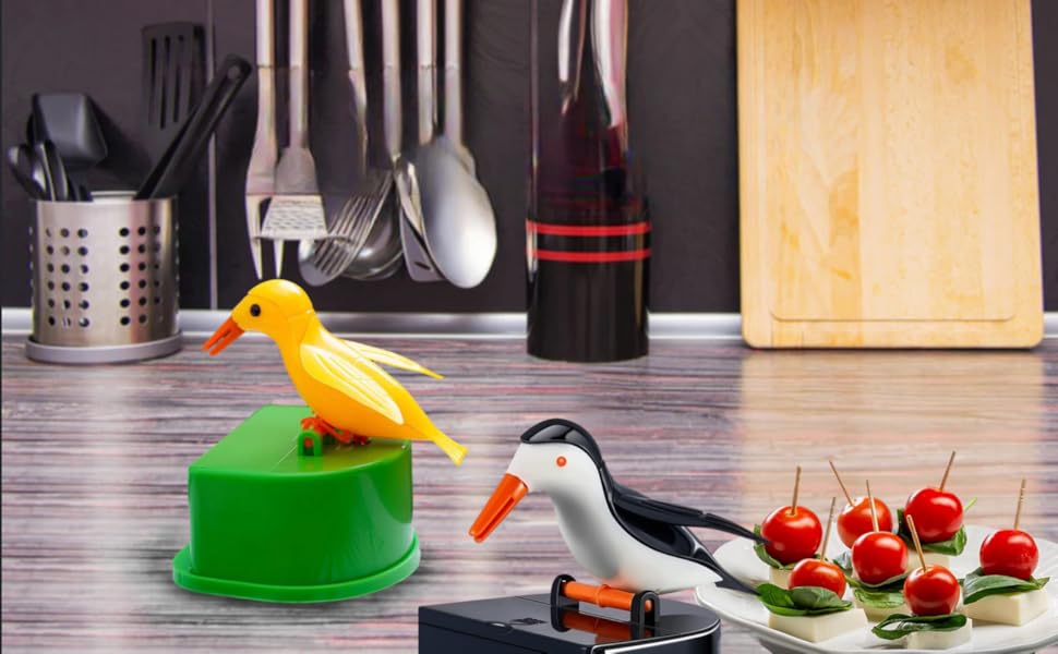 2 Pcs Toothpick Dispensers Bird Shaped,