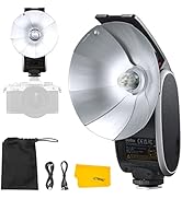 Godox Lux Senior Retro Camera Flash,3.7V/1700mAh Rechargeable Battery,GN14 6000K±200K 28mm Focal ...