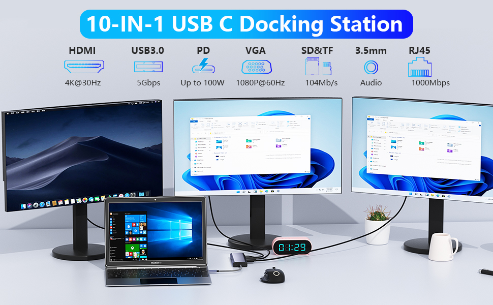 Docking Station Dual Monitor for HP