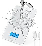 KOIOS USB Rechargeable Food Scale, 33lb/15Kg Kitchen Scale Digital Weight Grams and oz for Cookin...