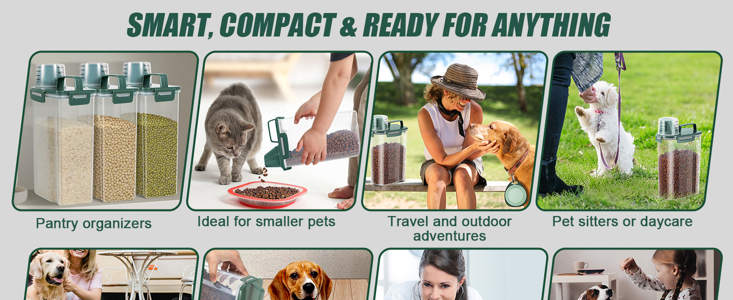 small dog food storage container for travel outdoor feeding cat food bird seed small pet food bin