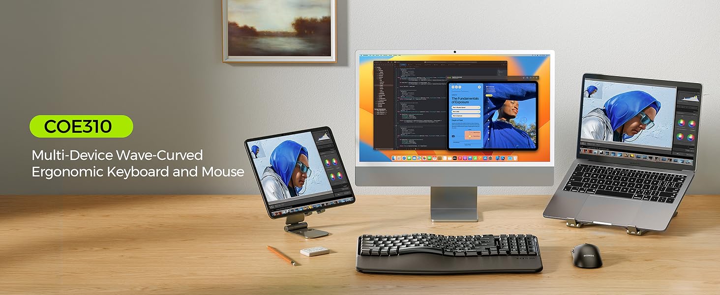 wireless ergonomic keyboard and mouse