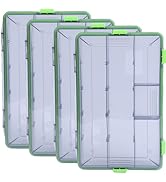 Kulport Tackle Boxes, Plastic Box, Plastic Storage Organizer Box with Removable Dividers,3600 Tac...