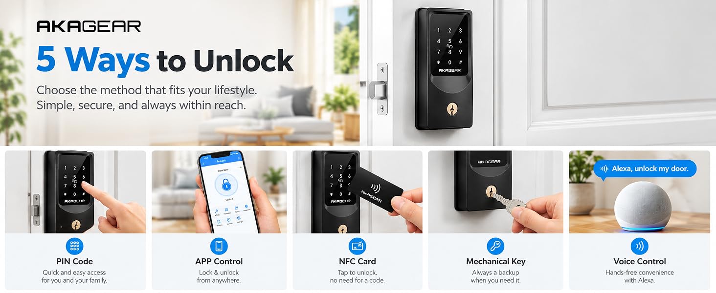 akagear keyless entry door lock