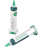 2 Pcs PCB UV Curing Solder Mask Ink, UV Curable Solder Mask Soldering PCB BGA Repair Green Paint,...
