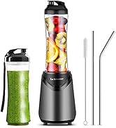 La Reveuse Smoothie Blender Personal Size 300 Watts with 2 Pieces 18 oz BPA Free Travel Sports Bo...