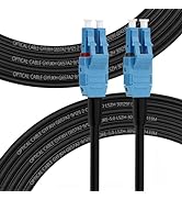 FLYPROFiber OS2 LC to LC Outdoor Fiber Optic Cable, 50M/164ft OS2 Uniboot Outdoor Armored Single ...