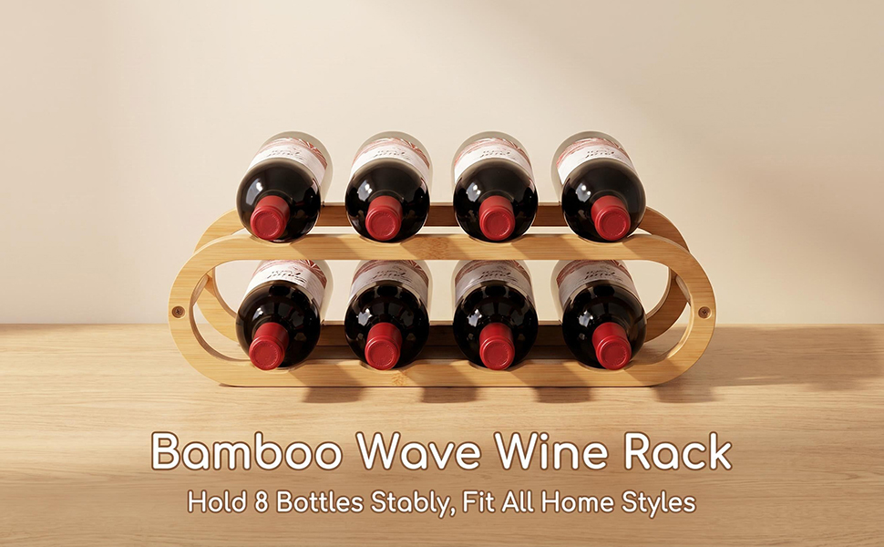 Wine Rack, Wood Countertop Wine Rack