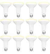 DEGNJU 12 Pack BR30 LED Recessed Light Bulb, Dimmable Indoor Flood Light Bulbs CRI80 7W Equivalen...