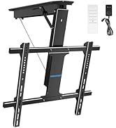 MOUNTUP Electric TV Ceiling Mount, Motorized Flip Down Flat/Pitched Roof Space-Saving TV Mount Fi...