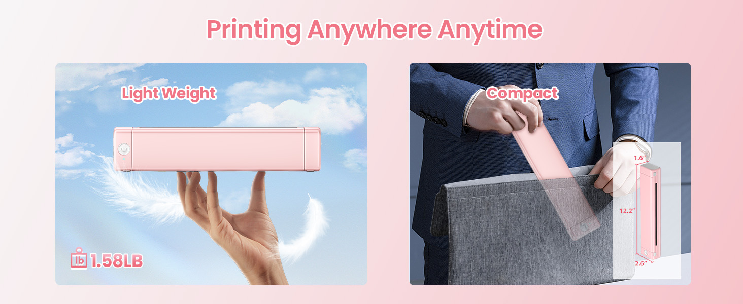Phomemo Portable Printers Wireless for Travel,Phomemo Portable Printers Wireless for Travel