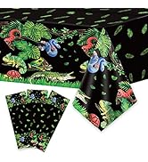 3pcs Reptile Snake Birthday Party Tablecloth Supplies Disposable Lizard Camping Wildlife Snakes S...