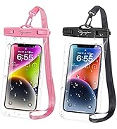 Rynapac Waterproof Phone Pouch Bag - 7.5in Water Proof Cell Phone Case for Beach Travel Must Have...