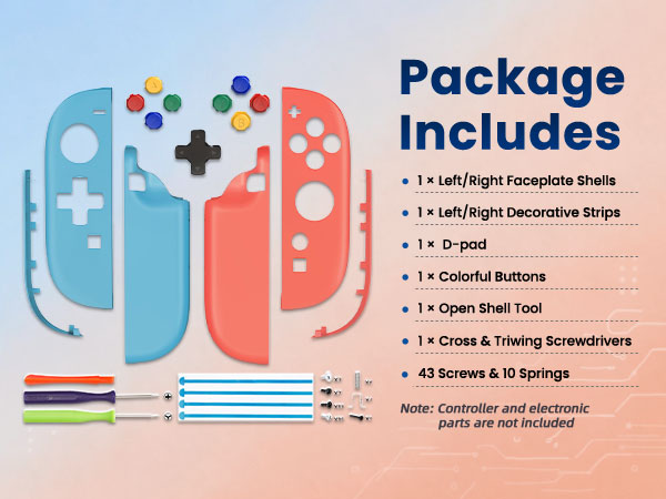 Shell (D-Pad Version) with Buttons for Joycon 2