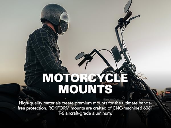 rokform iphone 17 pro max motorcycle mount; indestructible iphone case; 17 pro max harley mount