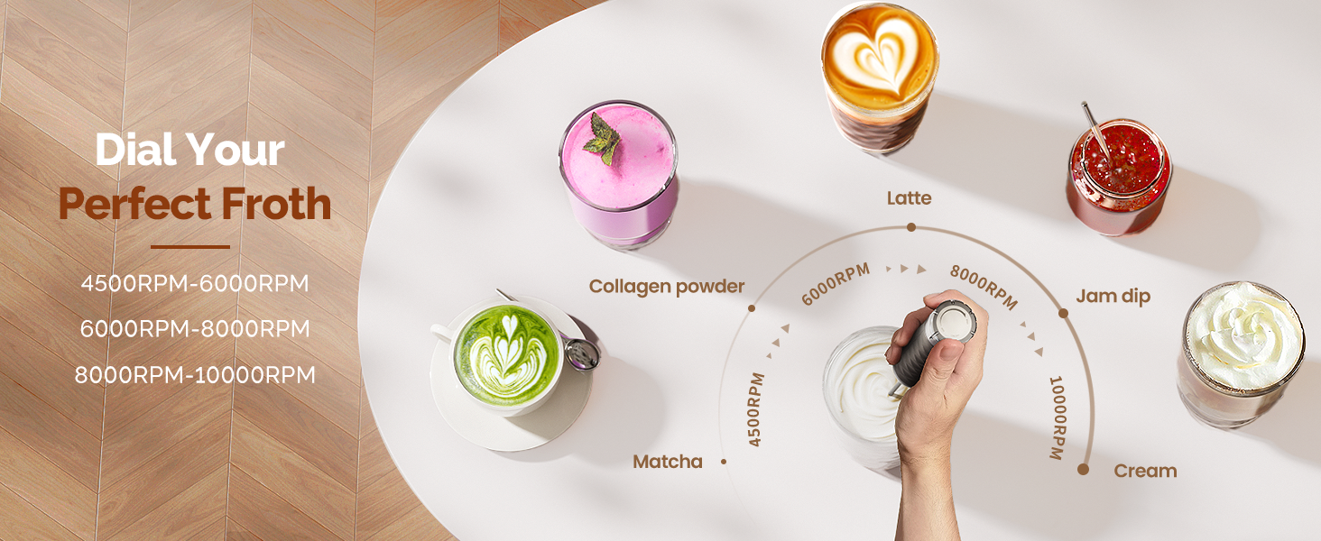 Stepless Speed Control Milk Frother