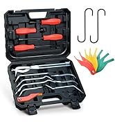 LainKeen 16PCS Drum Brake Tool Kit with Brake Spring Pliers Anti-Rust Brake Spring Installer Remo...