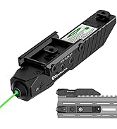 TOUGHSOUL Rifle Green/Blue/Red Laser Sight Compatible with M-Lok/Picatinny Rail, Rechargeable Low...