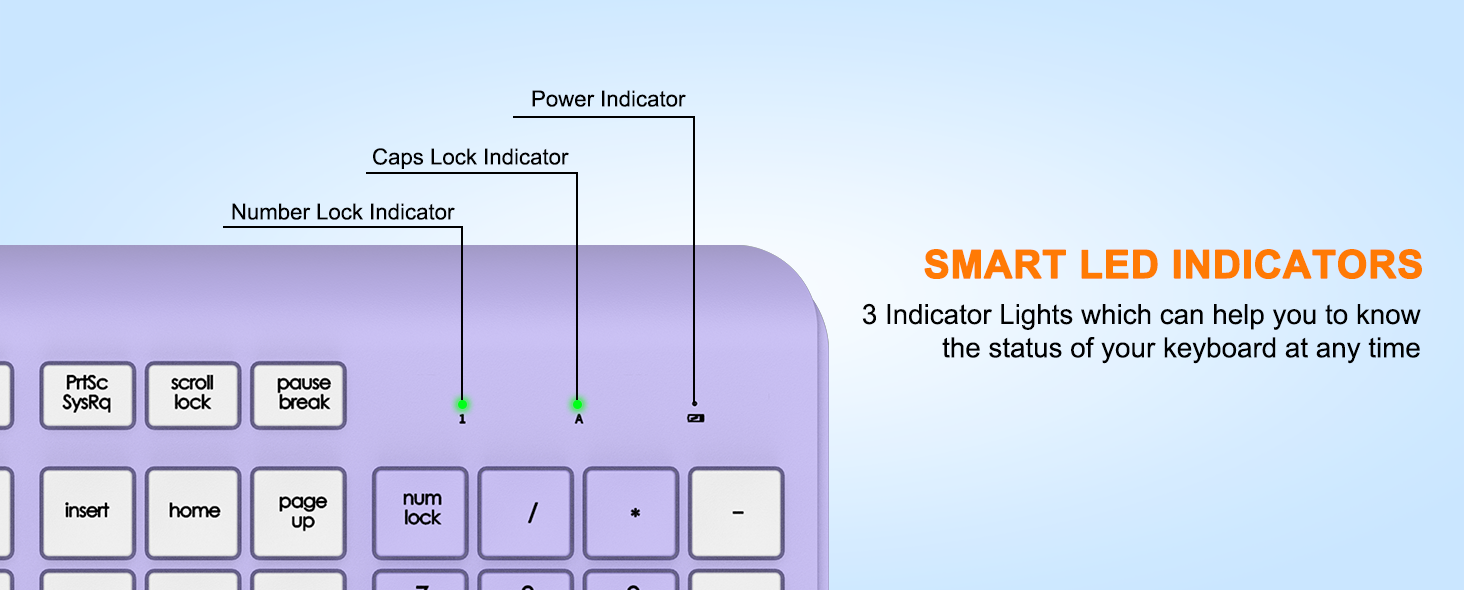 Wireless Keyboard and Mouse Combo, Full Size Silent Ergonomic Keyboard Mouse