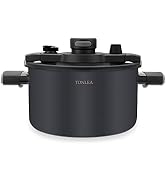 TONLEA 6 Quart Stainless Pressure Cooker, Pressure Canner with One-hand Operating Glass Lid, 2-5 ...