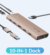 PHIXERO 10 in 1 USB Docking Station Dual Monitor 4K@60HZ for Mac M1/M2, Displaylink Dock with 2 H...