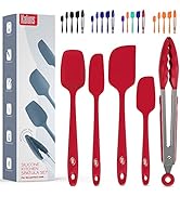 Kaluns Silicone Spatula Set, 4 Rubber Spatulas 600°F Heat Resistant, Nonstick Seamless Design wit...