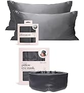 Kitsch Satin Sleep Mask - Eye Mask for Sleep, Sleeping Masks for Women and Men &amp; Satin Pillowcase...