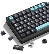 dagaladoo PBT Keycaps,Grey/Dark Blue keycaps 60% 65% 100%, Japanese Style Custom Keycap, Cherry P...