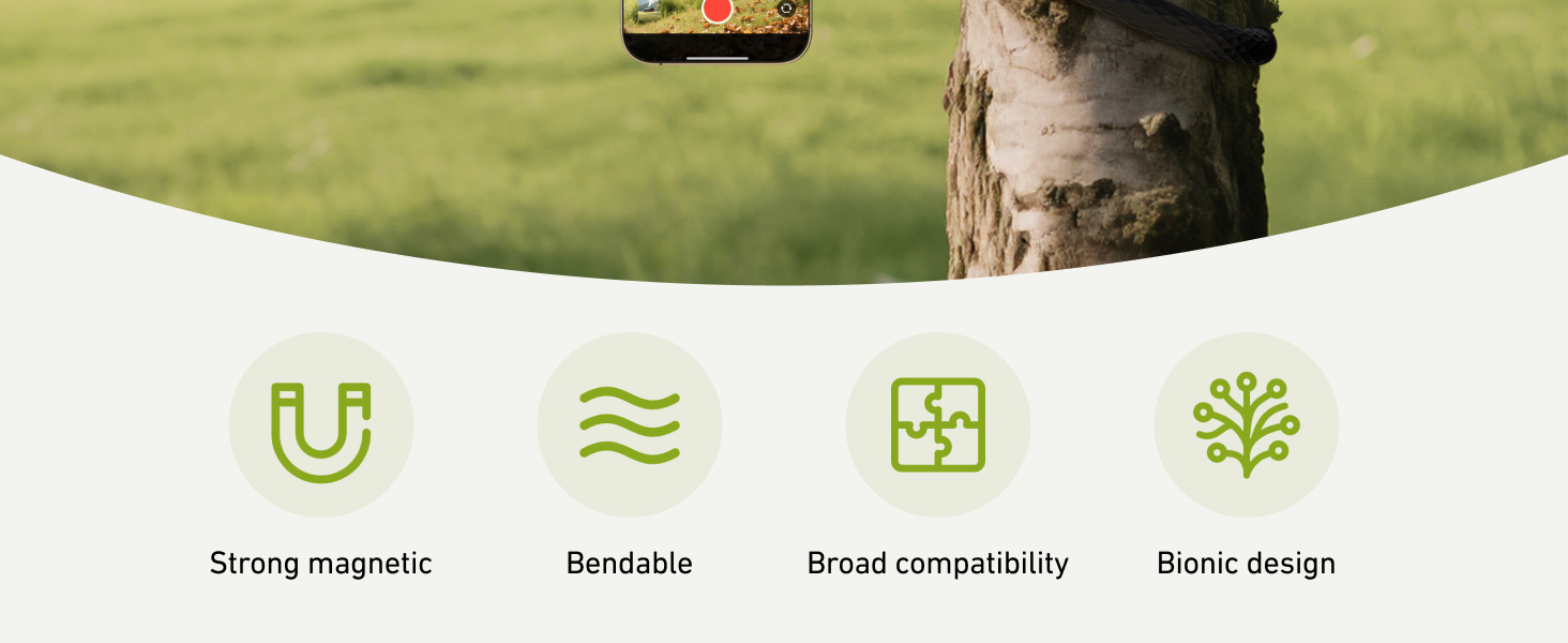 TELESIN Magnetic Flexible Tripod for iPhone