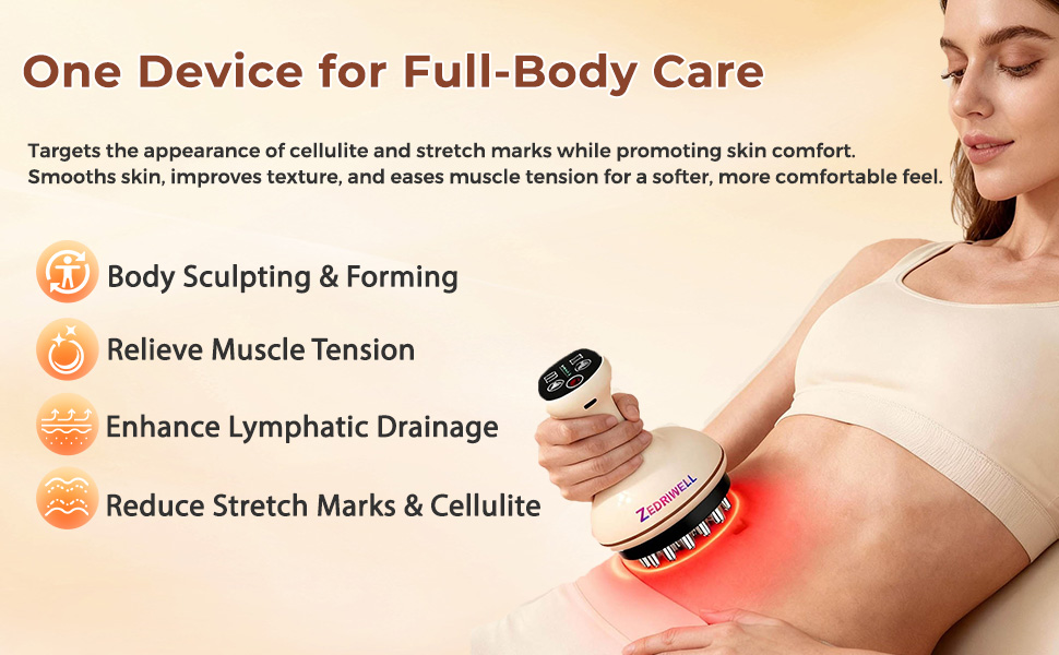 Handheld Massager with Heat, Portable and Easy-to-Use for Legs, Arms, and Belly