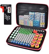 Battery Organizer Storage Holder Case Box with Tester Checker BT-168. Holds 225 Batteries AA AAA ...