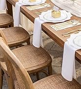 WDF 350PCS White and Gold Plastic Plates - Gold Plates Disposable 50Guest Plastic Dinnerware Idea...