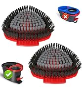 2 Pack Upgrade Scrub Brush Replace Heads Compatible with O Cedar EasyWring 1 Tank Spin Mop,Mop Re...