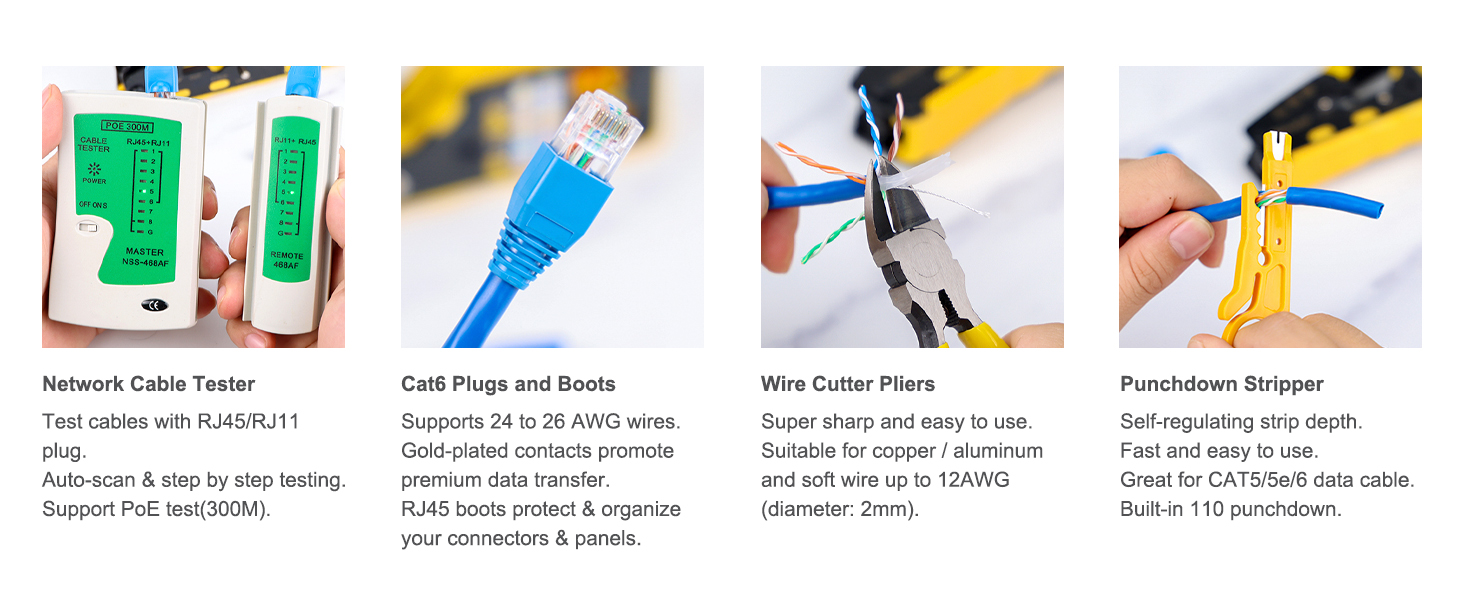 cat 5 crimping tool kit