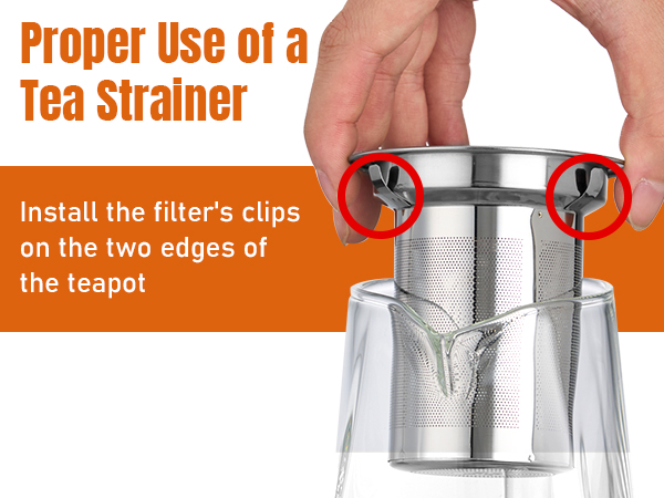 Glass Teapot with Removable Infuser, Ehugos Stovetop Safe Large Tea Pot