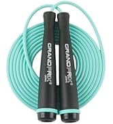 Speed Jump Rope for Men &amp; Women (Grand Prix Speed Series) | Adjustable PVC Jump Rope for Fitness,...