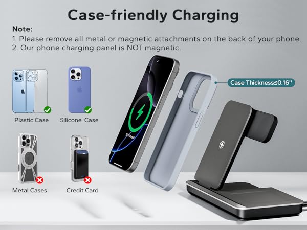 iphone apple watch charging station 3 in 1 stand