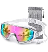 Rantizon 2026 New Swim Goggles, Wide View Swimming Goggle for Adult, Anti Fog &amp; UV Leak Proof Gog...