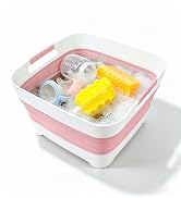 GIMWA Wash Basin for Baby Bottles, Foldable, Versatile Wash Tub for Kitchen, RV, Outdoor Camping ...