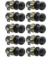 Probrico Matte Black Door Knobs Privacy Interior Door Locks for Bathroom Bedroom Keyless Stainles...