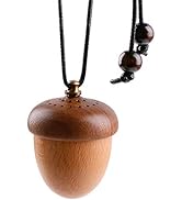 RoyAroma Wooden Acorn Essential Oil Car Diffuser Air Freshener Hang Decoration Brown