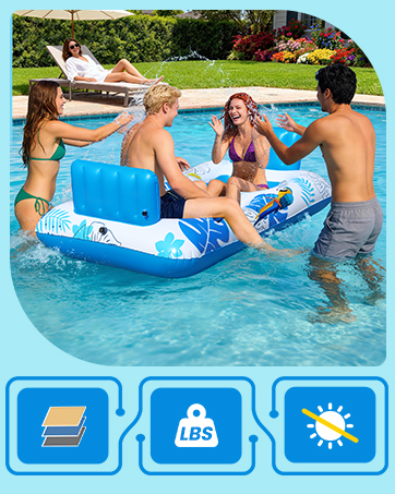 tanning Pool lounger Inflatable Tanning Pool Lounger Float for 2 Person