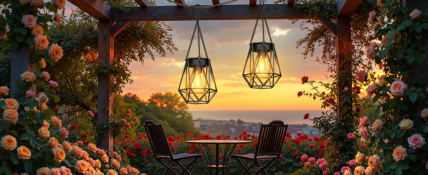 hanging solar lanterns outdoor waterproof