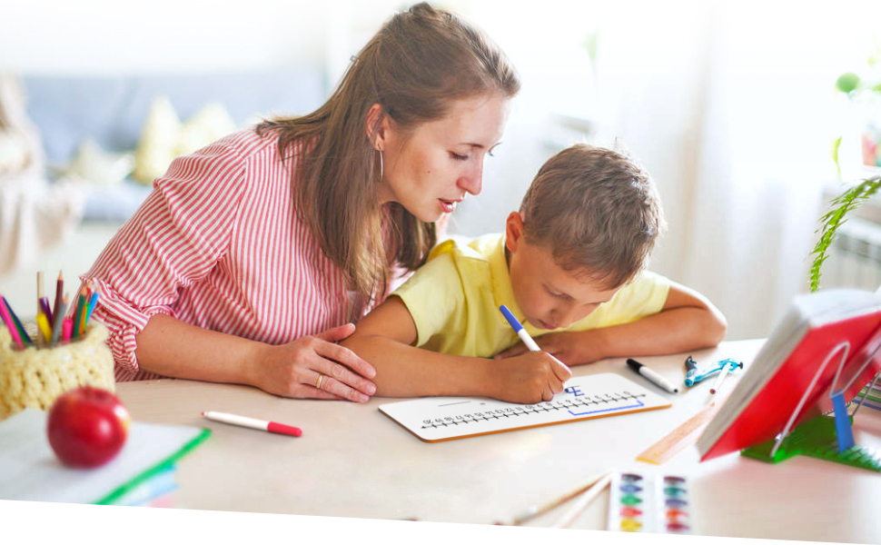 dry erase number line board 0-10 and 0-20 number line and a fill-in-the-blank equation on both side