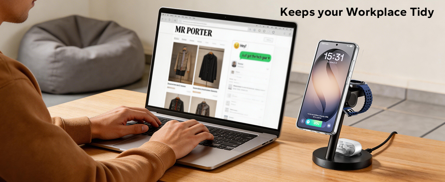 nightstand charging station bedside samsung galaxy magnetic