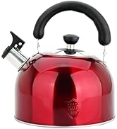 MAXCOOK 4.2 Quart/4L Whistling Tea Kettle,Stainless Steel Teakettle Teapot for Stovetop,Vintage T...
