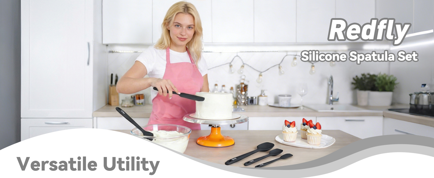 This silicone spatula set includes heat resistant spatulas, silicone spoonula for your cooking needs