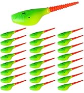 Bombite Crappie Lures Kit - Soft Plastic Lures for Trout, Bass, Panfish &amp; Bluegill - 24 Packs