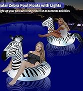 zebra pool raft lounger with lights