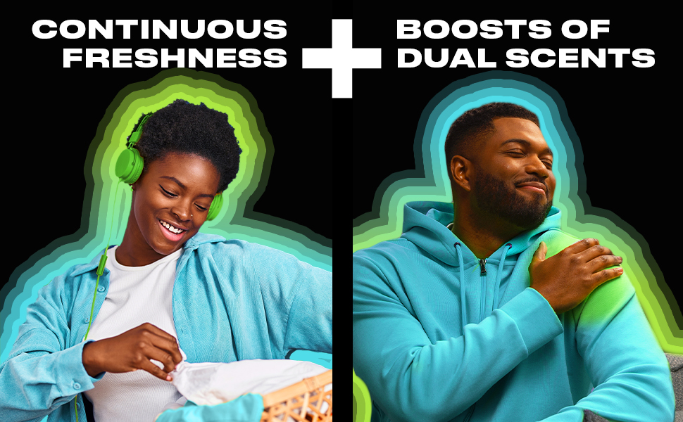 Continuous Freshness + Boosts of dual scents
